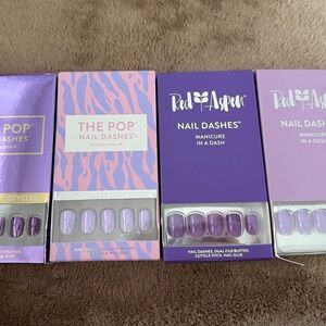 Red Aspen Purple Nail Dashes Manicure Set